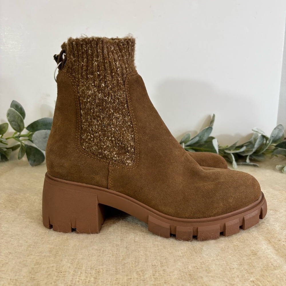 Steve Madden Hayle pull on Chelsea boot brown women 8.5 lug sole - Picture 5 of 11